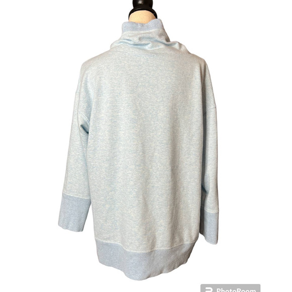 Talbots Cowlneck Sweatshirt in Pale Blue with Front Tie Size 1X - Picture 3 of 5